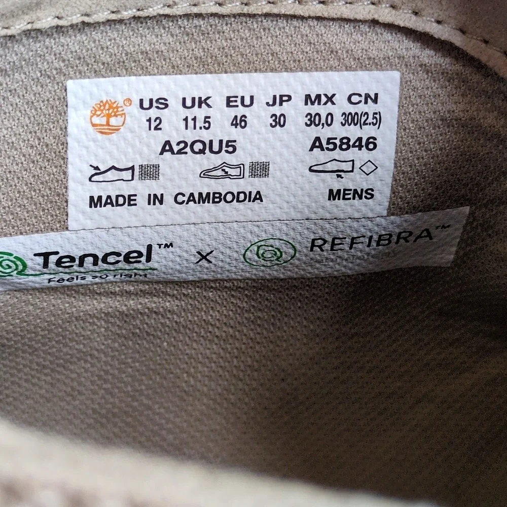 Timberland Shoes‎ Mens Earthkeepers Beige 12 Chukka Boots Tencel Travel  A5846